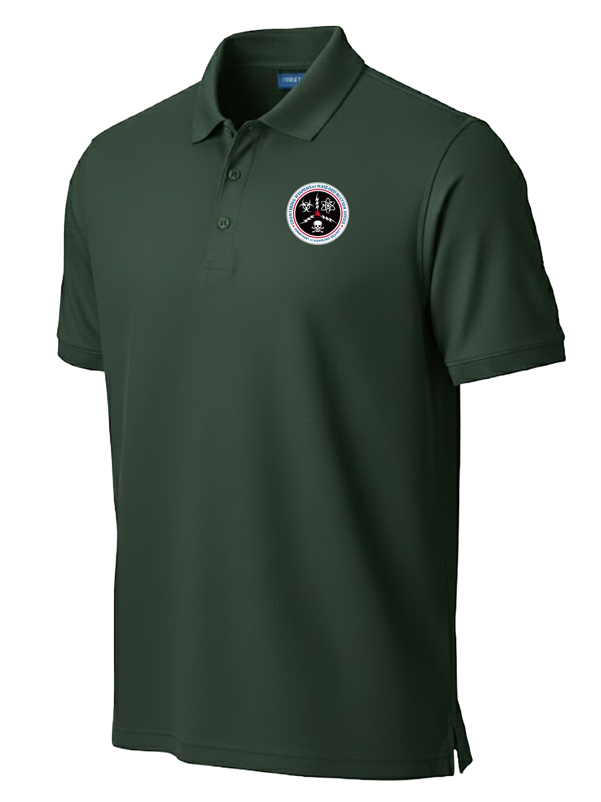 Countering Weapons of Mass Destruction Office (CWMD) Men's Polo Dark Green government employee uniform shirt