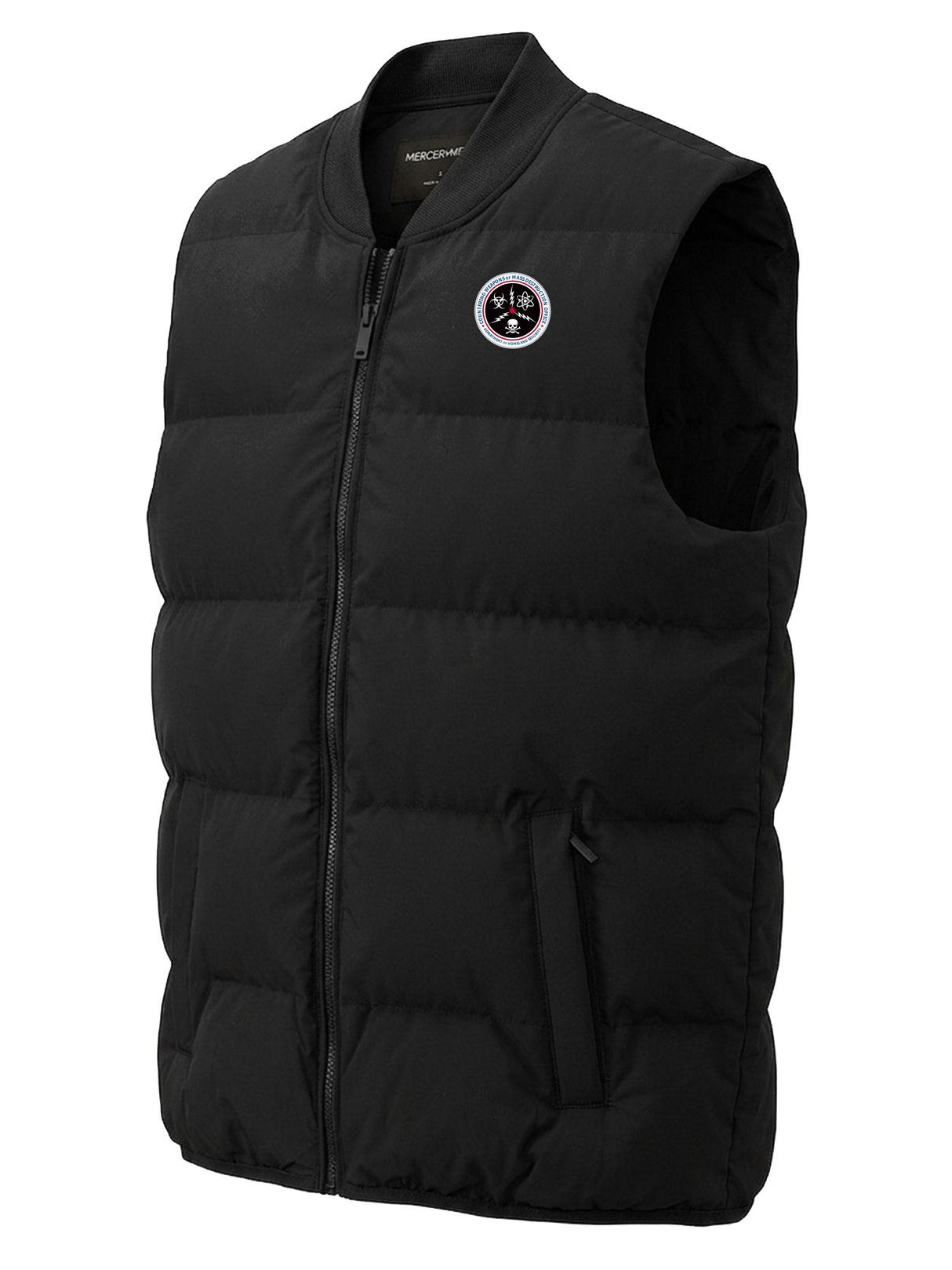 Countering Weapons of Mass Destruction Office (CWMD) Men's Puffer Vest Black government employee uniform shirt