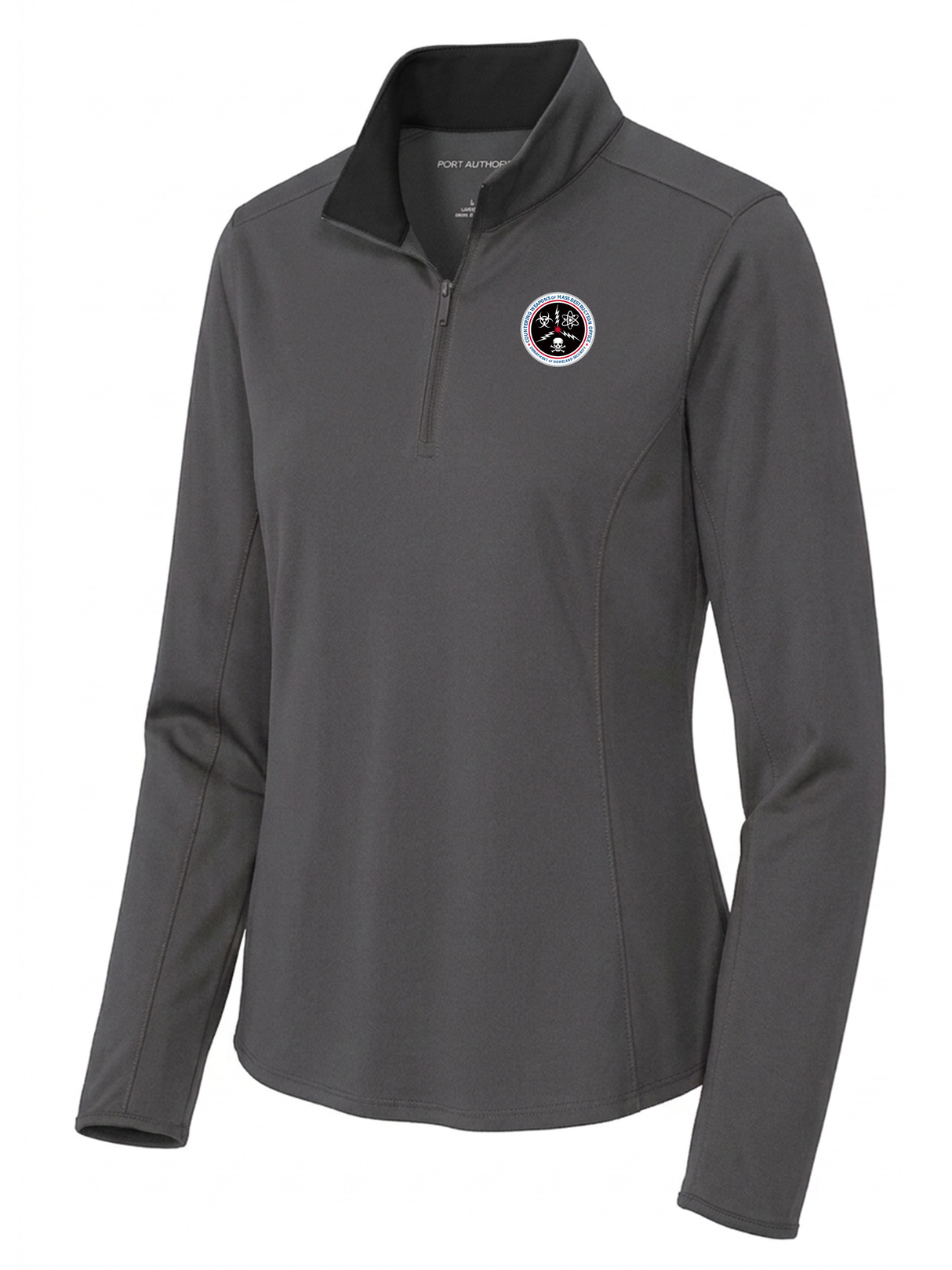 Countering Weapons of Mass Destruction Office (CWMD) Women's Dri Fit 1/4 Zip Slate Gray government employee uniform shirt