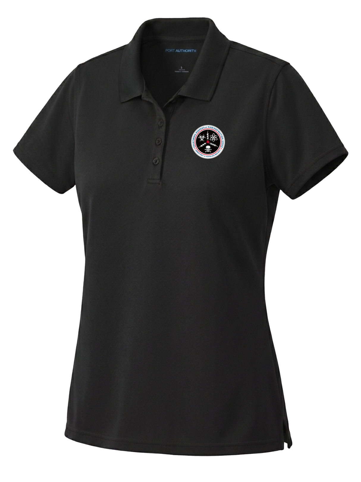 Countering Weapons of Mass Destruction Office (CWMD) Women's Dri Fit Polo Black government employee uniform shirt