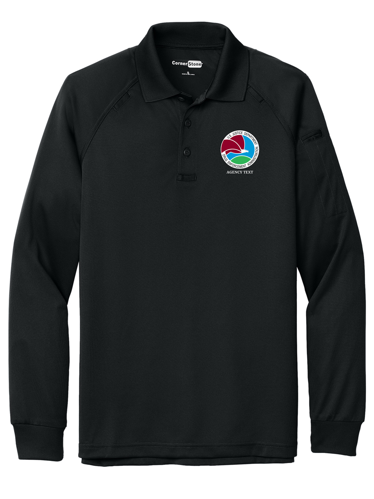 TACTICAL Drug Enforcement Administration Polo- Men's Long Sleeve - FEDS Apparel