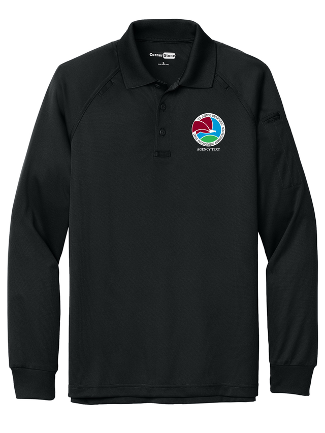 TACTICAL Drug Enforcement Administration Polo- Men's Long Sleeve - FEDS Apparel