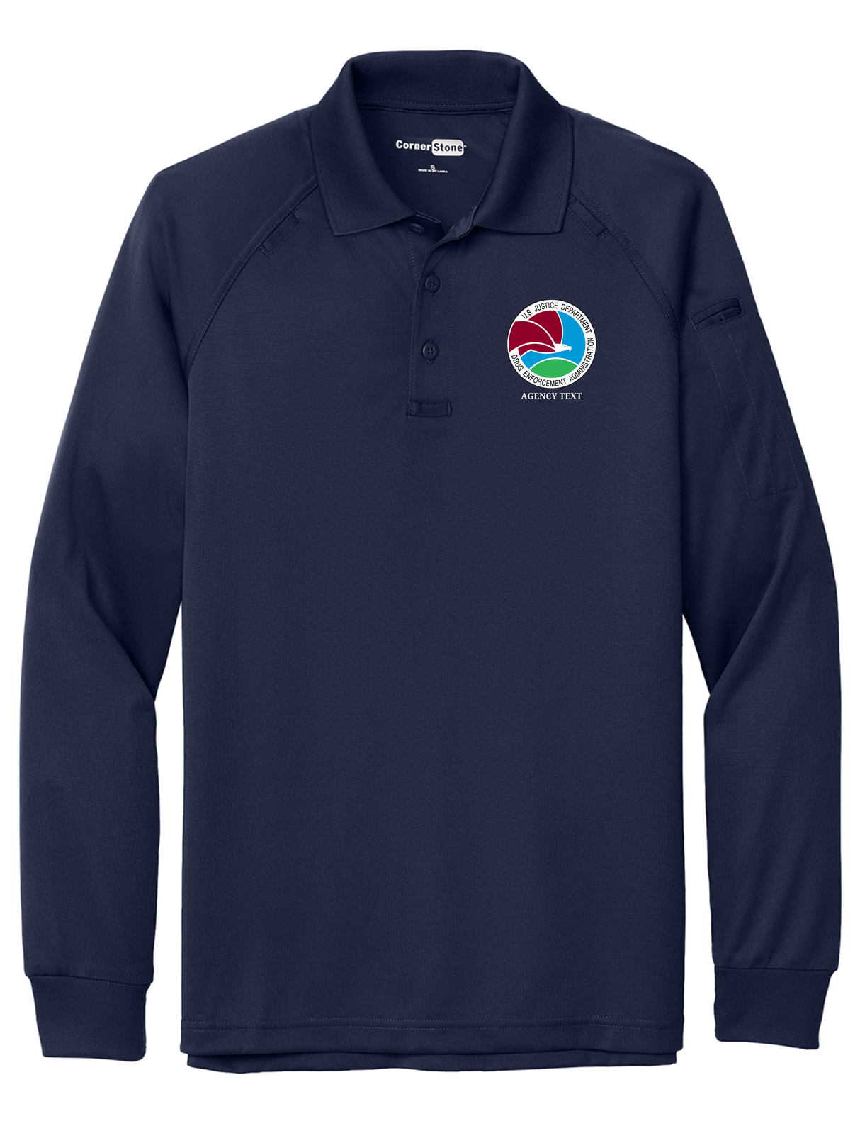 TACTICAL Drug Enforcement Administration Polo- Men's Long Sleeve - FEDS Apparel
