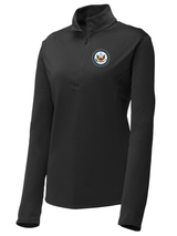 U.S. Department of State Women's Lightweight Dri Fit 1/4 Zip  Black government employee uniform shirt