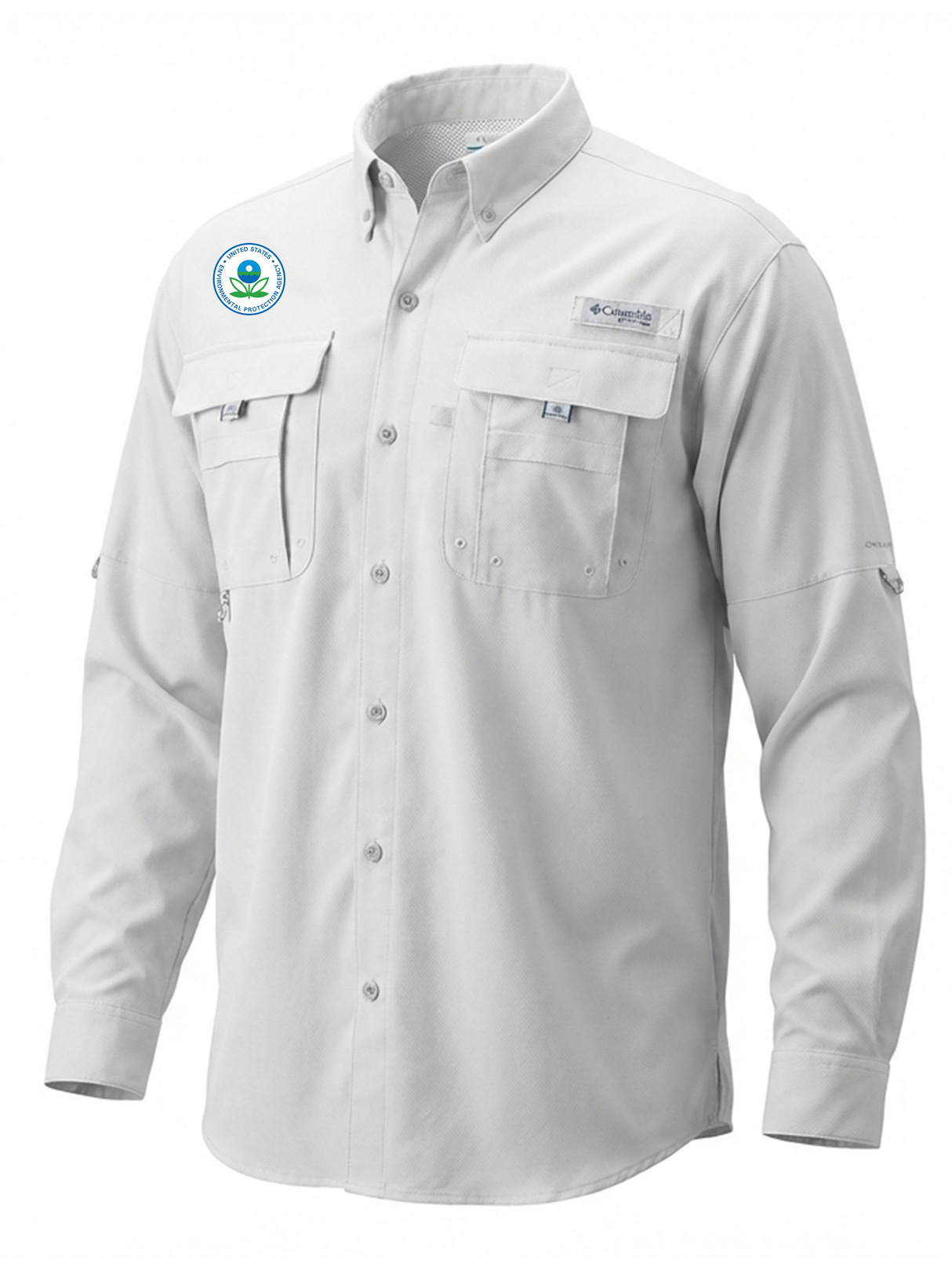 Environmental Protection Agency (EPA) Men's Columbia Bahama™ II Button Up Long-Sleeve  White government employee uniform shirt