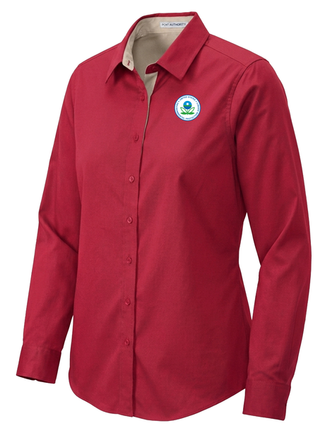 Environmental Protection Agency (EPA) Women's Button Up  Red government employee uniform shirt