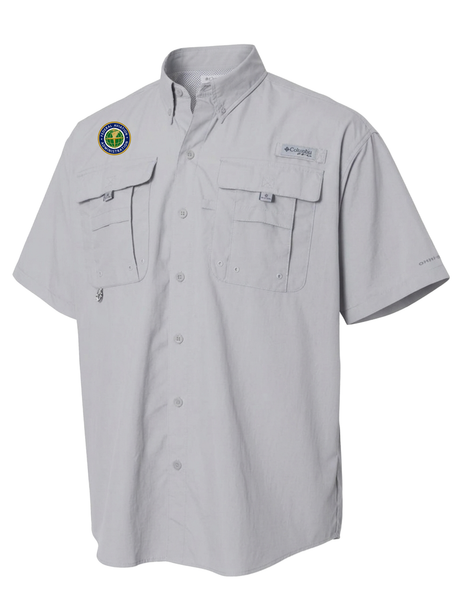 Federal Aviation Administration (FAA) Men's Columbia Bahama™ II Button Up Short Sleeve  Cool Grey government employee uniform shirt