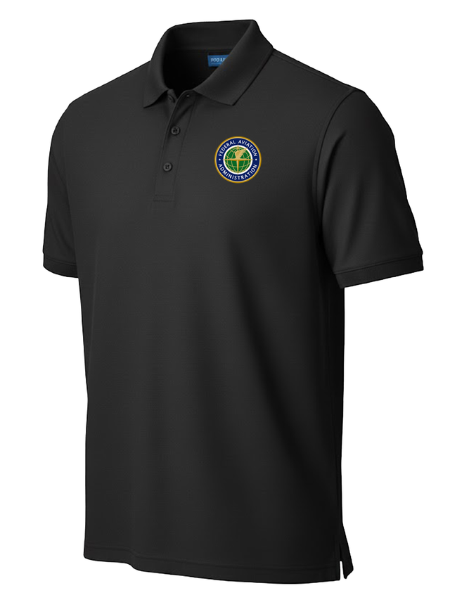 Federal Aviation Administration (FAA) Men's Polo  Black government employee uniform shirt