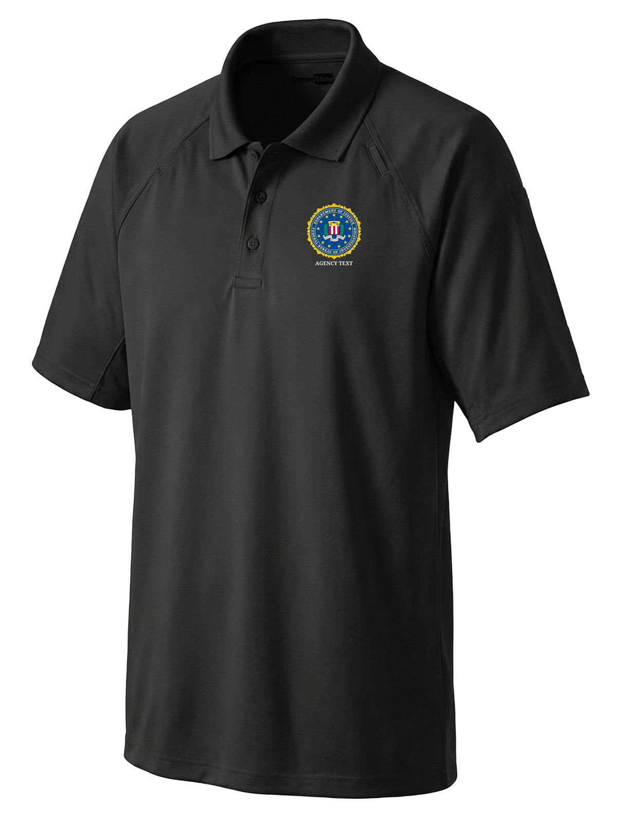 Federal Bureau of Investigation (FBI) Men's Tactical Polo  Black government employee uniform shirt