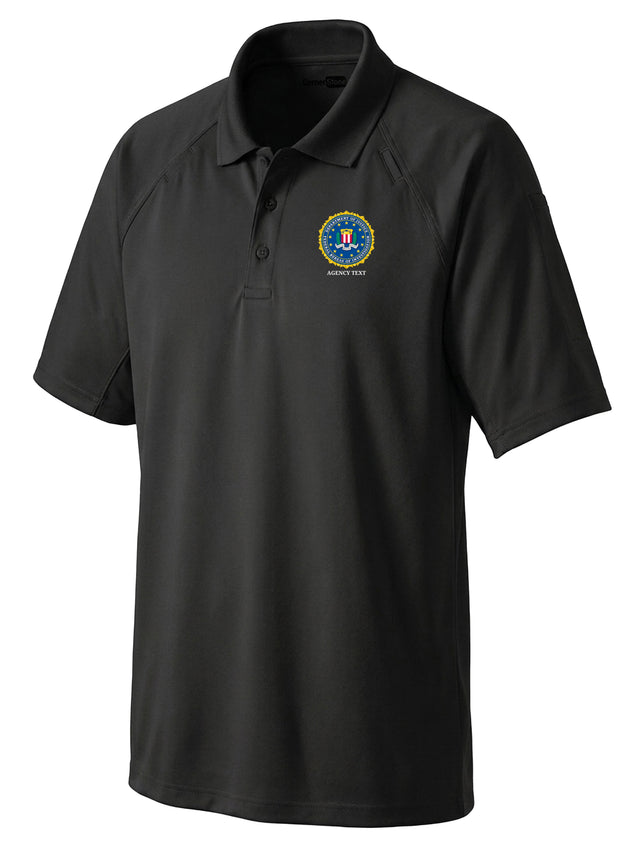 Federal Bureau of Investigation (FBI) Men's Tactical Polo  Black government employee uniform shirt