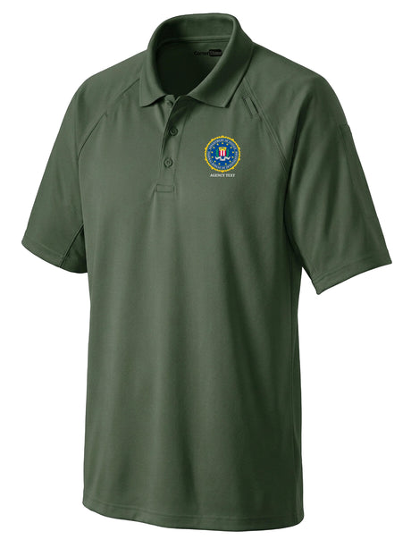 Federal Bureau of Investigation (FBI) Men's Tactical Polo  Dark Green government employee uniform shirt