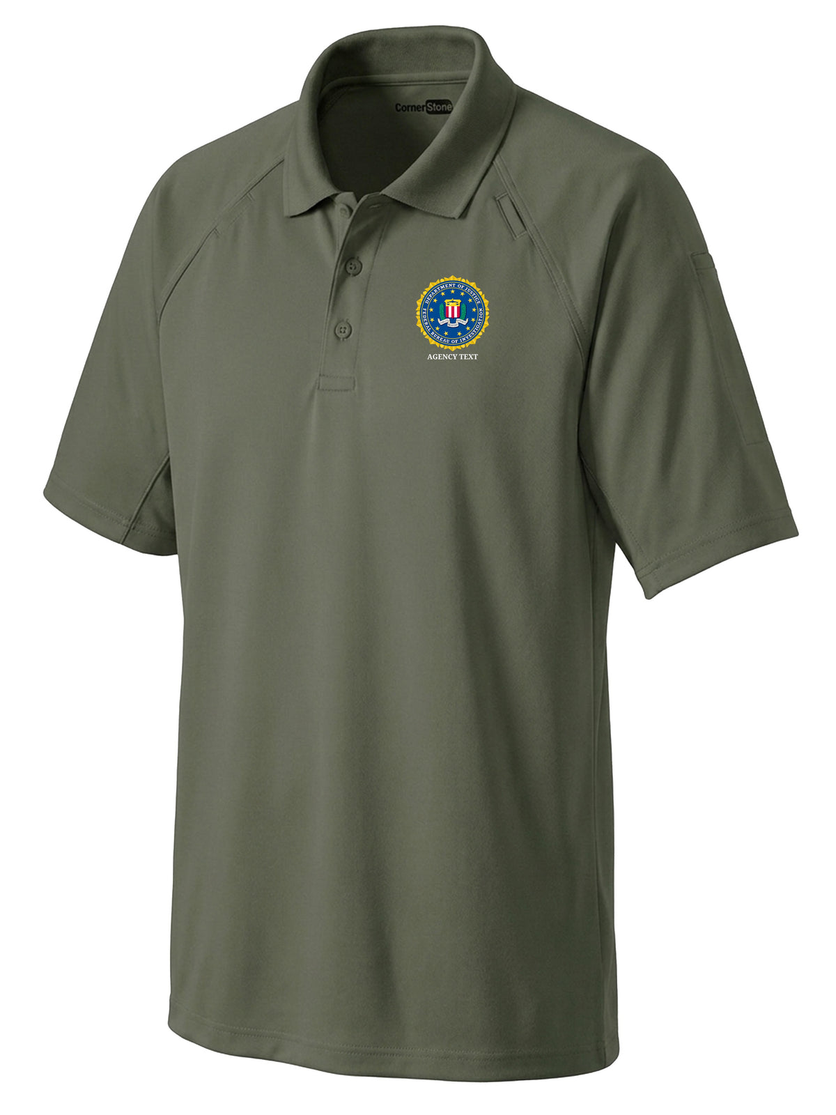 Federal Bureau of Investigation (FBI) Men's Tactical Polo  Drab Green government employee uniform shirt