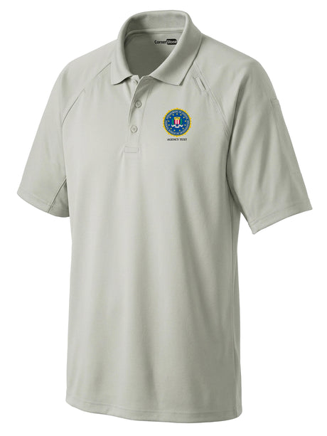 Federal Bureau of Investigation (FBI) Men's Tactical Polo  Light Gray government employee uniform shirt