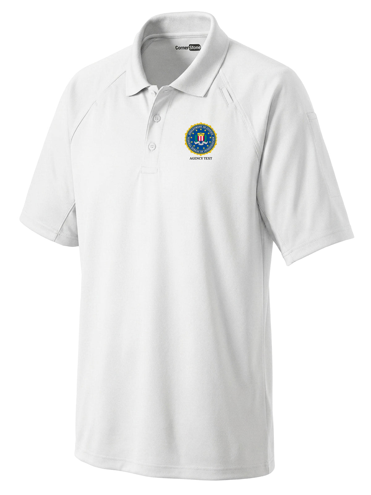 Federal Bureau of Investigation (FBI) Men's Tactical Polo  White government employee uniform shirt