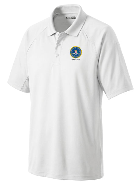 Federal Bureau of Investigation (FBI) Men's Tactical Polo  White government employee uniform shirt