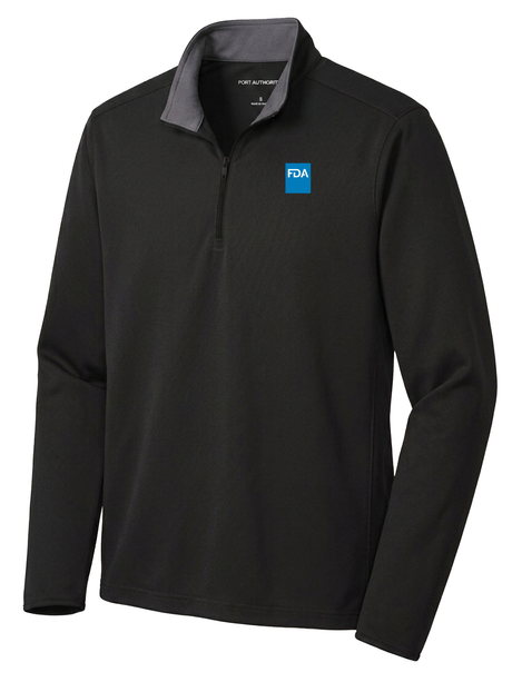 Food and Drug Administration (FDA) Men's Dri Fit 1/4 Zip  Black government employee uniform shirt