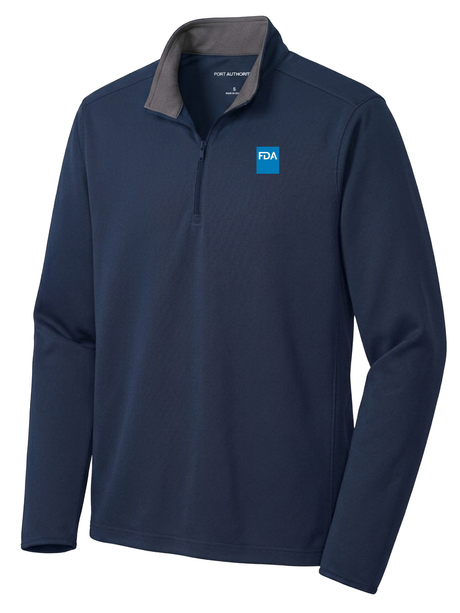 Food and Drug Administration (FDA) Men's Dri Fit 1/4 Zip  Navy Blue government employee uniform shirt