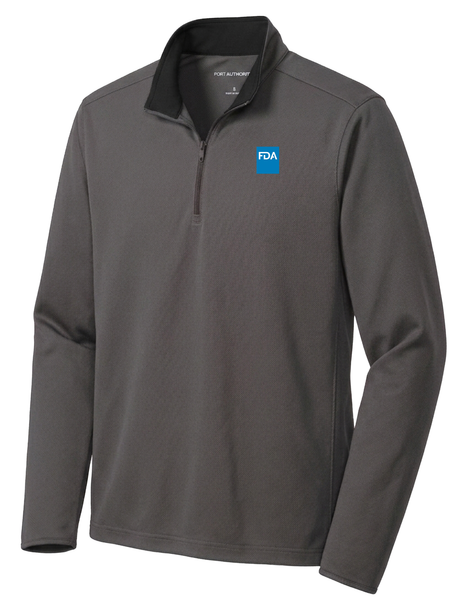 Food and Drug Administration (FDA) Men's Dri Fit 1/4 Zip  Slate Gray government employee uniform shirt