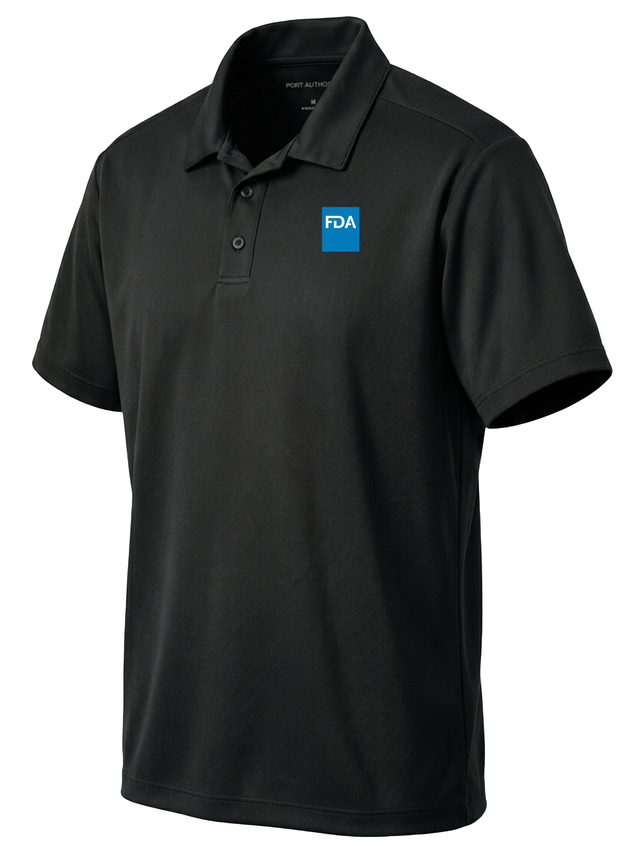 Food and Drug Administration (FDA) Men's Dri Fit Polo  Black government employee uniform shirt