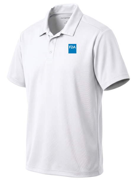 Food and Drug Administration (FDA) Men's Dri Fit Polo  White government employee uniform shirt