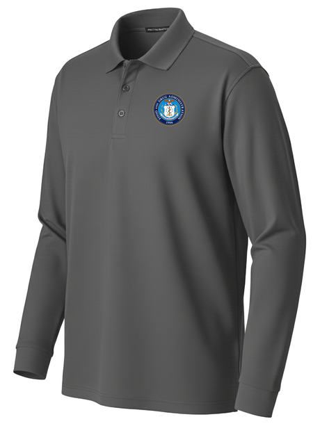 Food and Drug Administration (FDA) Men's Long Sleeve Polo  Slate Gray government employee uniform shirt
