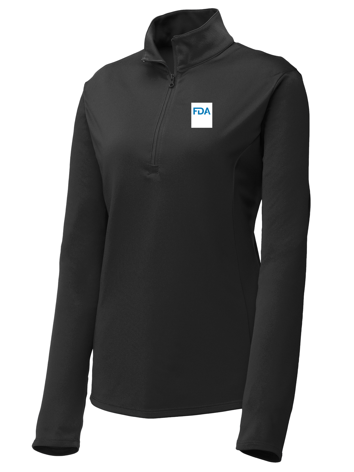 Food and Drug Administration (FDA) Women's Lightweight Dri Fit 1/4 Zip  Black government employee uniform shirt