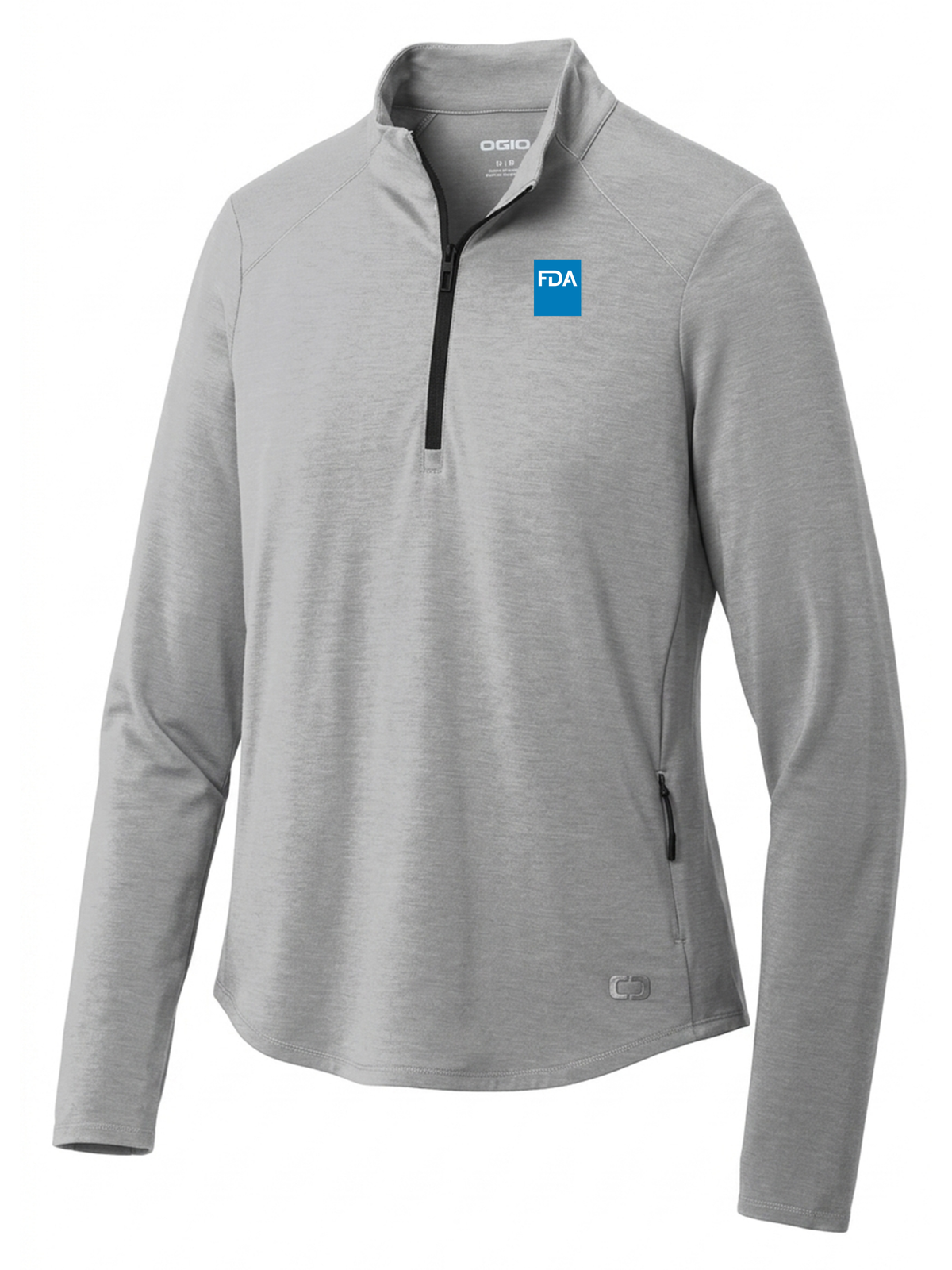 Food and Drug Administration (FDA) Women's Motion 1/4 Zip  Light Gray government employee uniform shirt