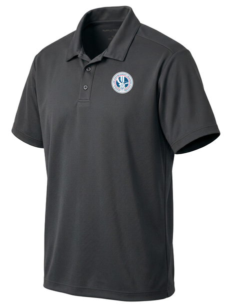 Federal Law Enforcement Training Centers (FLETC) Men's Dri Fit Polo  Slate Gray government employee uniform shirt