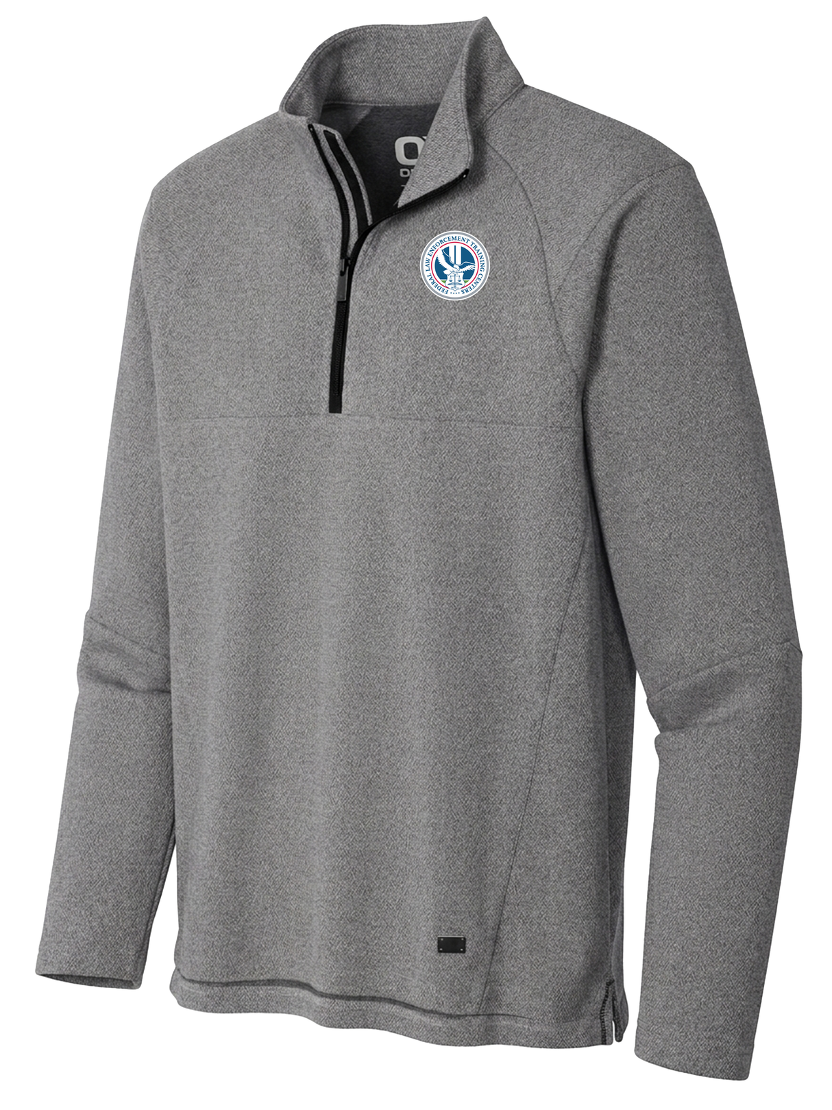 Federal Law Enforcement Training Centers (FLETC) Men's Transition Quarter Zip  Light Gray government employee uniform shirt
