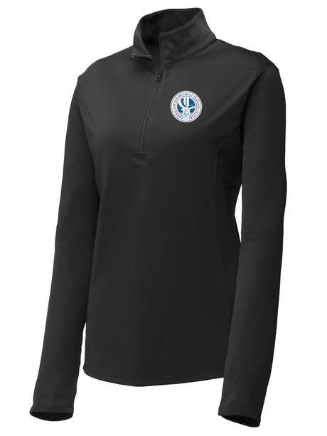 Federal Law Enforcement Training Centers (FLETC) Women's Lightweight Dri Fit 1/4 Zip  Black government employee uniform shirt