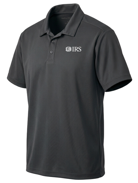 Internal Revenue Service (IRS) Men's Dri Fit Polo  Slate Gray government employee uniform shirt