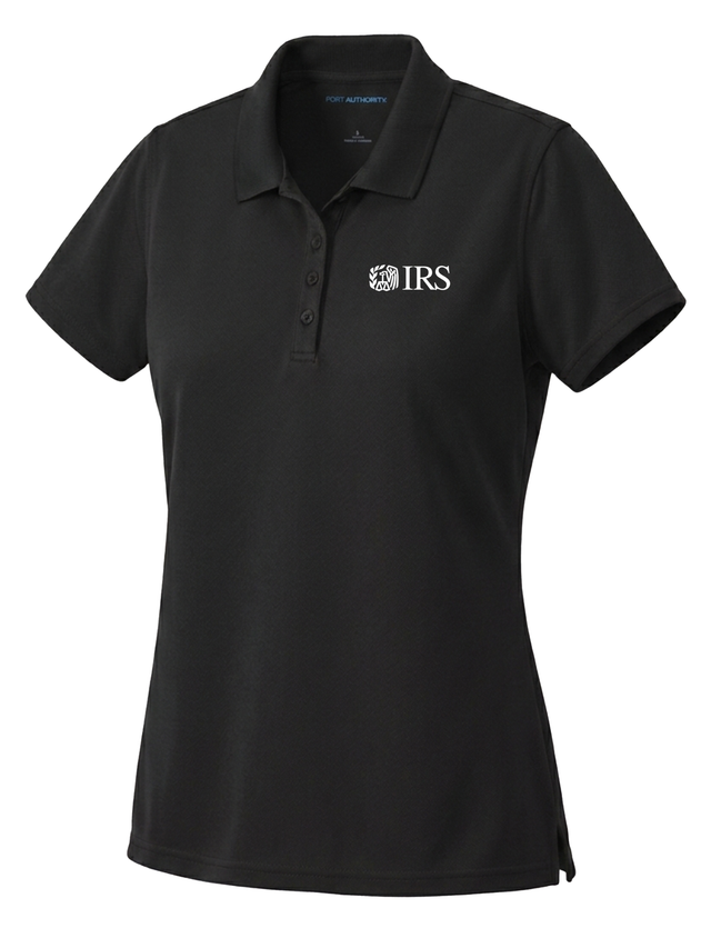 Internal Revenue Service (IRS) Women's Dri Fit Polo  Black government employee uniform shirt