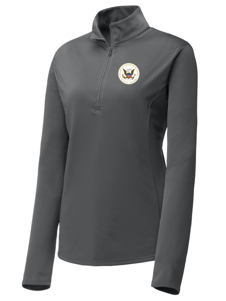 National Transportation Safety Board (NTSB) Women's Lightweight Dri Fit 1/4 Zip  Slate Gray government employee uniform shirt