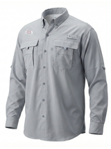 Office of Health Security (OHS) Men's Columbia Bahama™ II Button Up Long-Sleeve  Cool Grey government employee uniform shirt