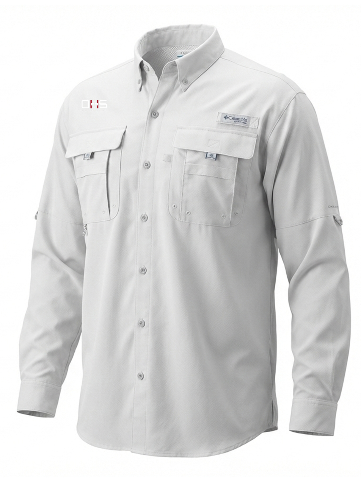 Office of Health Security (OHS) Men's Columbia Bahama™ II Button Up Long-Sleeve  White government employee uniform shirt