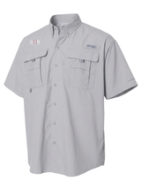 Office of Health Security (OHS) Men's Columbia Bahama™ II Button Up Short Sleeve  Cool Grey government employee uniform shirt