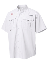 Office of Health Security (OHS) Men's Columbia Bahama™ II Button Up Short Sleeve  White government employee uniform shirt