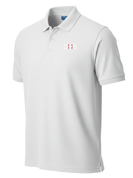 Office of Health Security (OHS) Men's Polo  White government employee uniform shirt