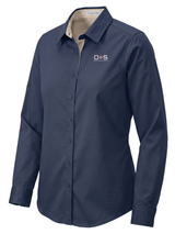 Office of Health Security (OHS) Women's Button Up  Navy Blue government employee uniform shirt