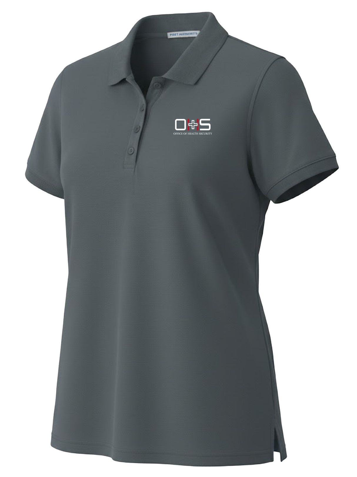 Office of Health Security (OHS) Women's Polo  Slate Gray government employee uniform shirt