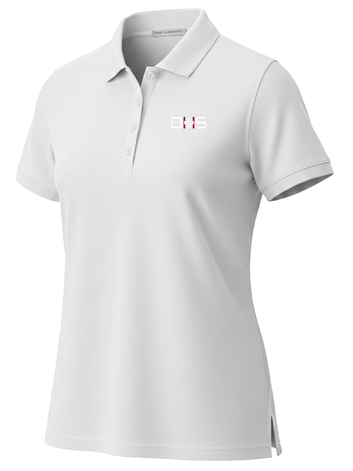 Office of Health Security (OHS) Women's Polo  White government employee uniform shirt