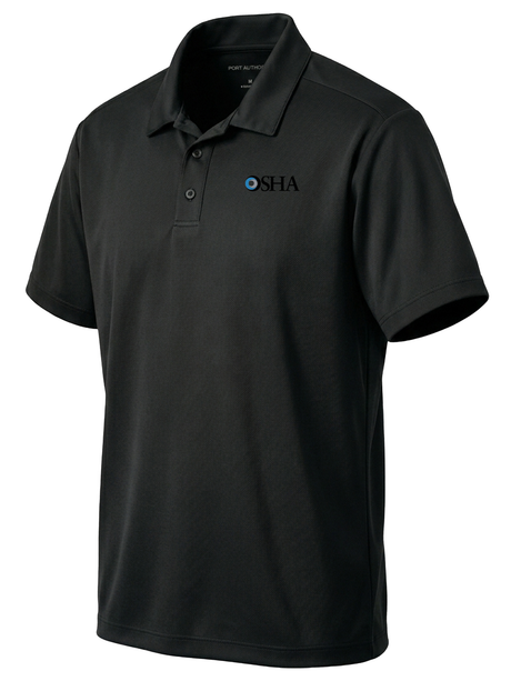 Occupational Safety and Health Administration (OSHA) Men's Dri Fit Polo  Black government employee uniform shirt