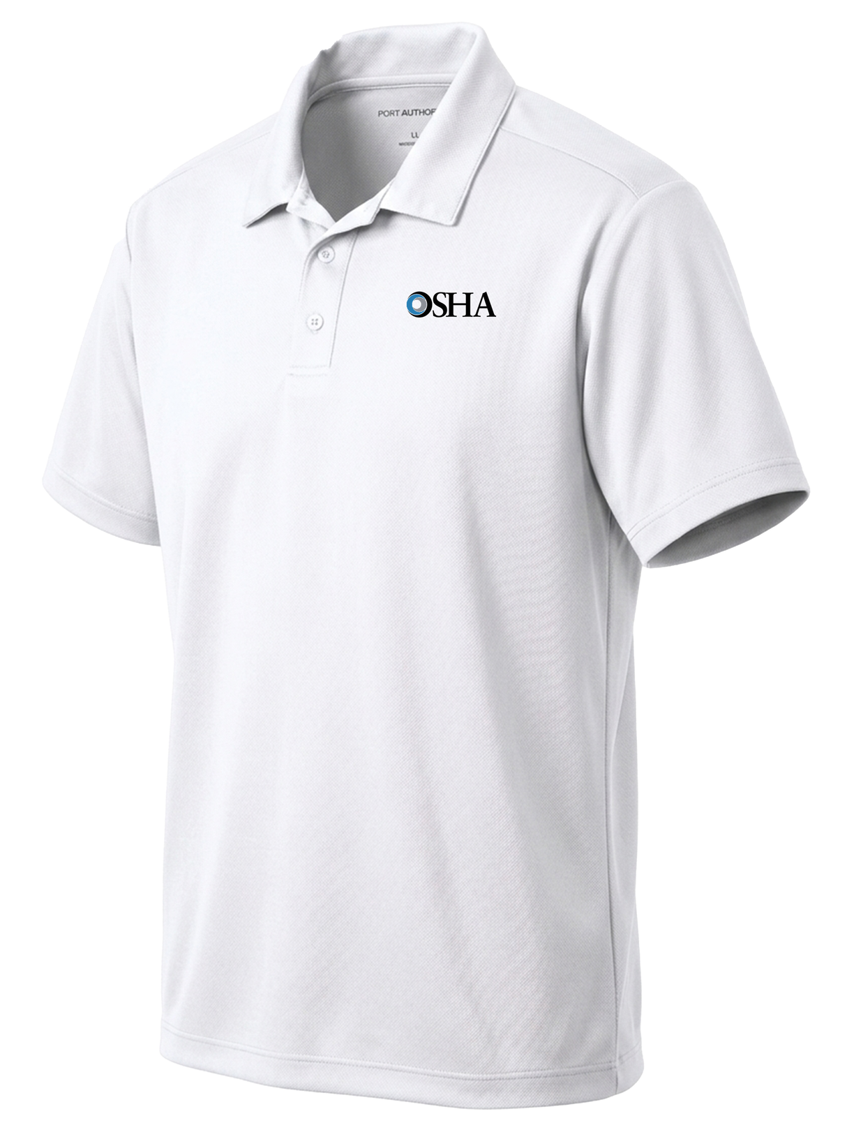 Occupational Safety and Health Administration (OSHA) Men's Dri Fit Polo  White government employee uniform shirt
