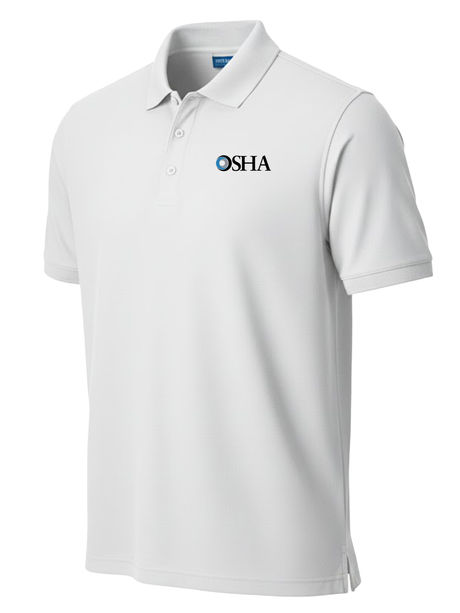 Occupational Safety and Health Administration (OSHA) Men's Polo  White government employee uniform shirt
