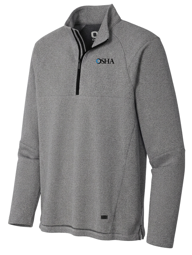 Occupational Safety and Health Administration (OSHA) Men's Transition Quarter Zip  Light Gray government employee uniform shirt