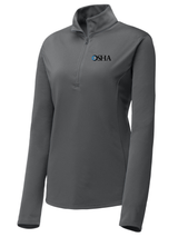 Occupational Safety and Health Administration (OSHA) Women's Lightweight Dri Fit 1/4 Zip  Slate Gray government employee uniform shirt