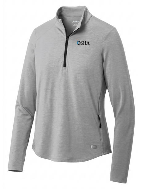 Occupational Safety and Health Administration (OSHA) Women's Motion 1/4 Zip  Light Gray government employee uniform shirt