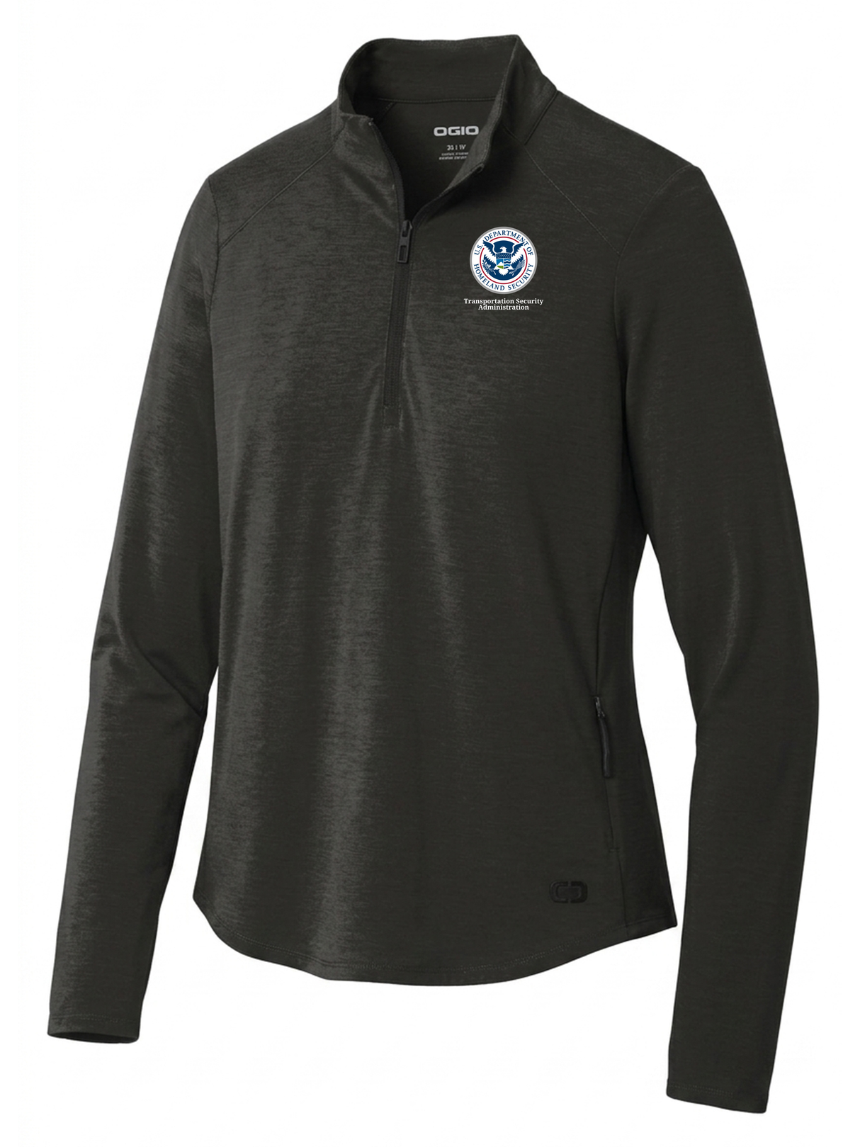 Transportation Security Administration (TSA) Women's Motion 1/4 Zip  Black government employee uniform shirt