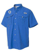 U.S. Customs and Border Patrol (USBP) Men's Columbia Bahama™ II Button Up Short Sleeve  Royal Blue government employee uniform shirt