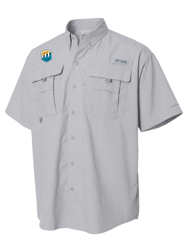 Bureau of Reclamation (USBR) Men's Columbia Bahama™ II Button Up Short Sleeve  Cool Grey government employee uniform shirt